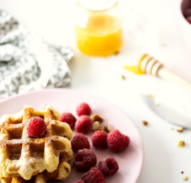 Vollkornwaffeln mit Beeren